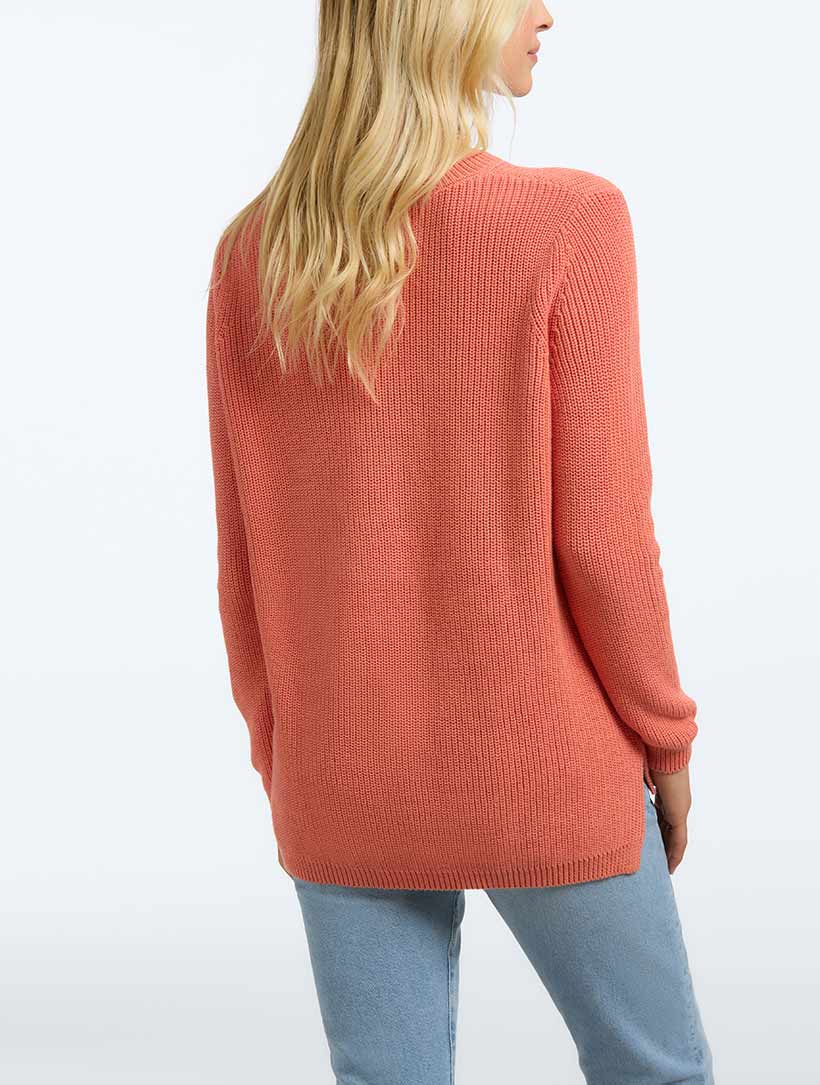 The Emma: Crewneck Shaker Stitch Sweater