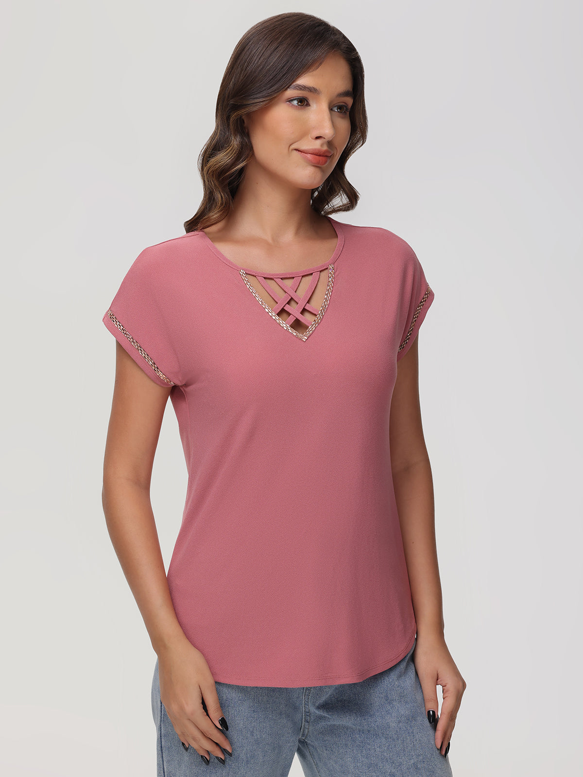 Lace Up Dolman Cool Top