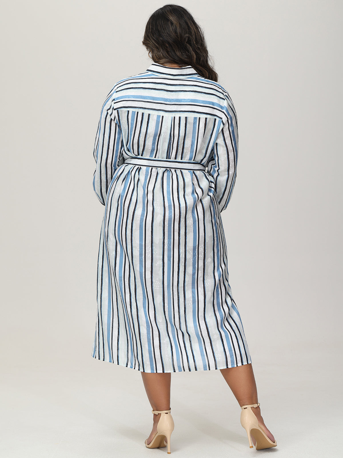 Stripe Belted Shirtdress