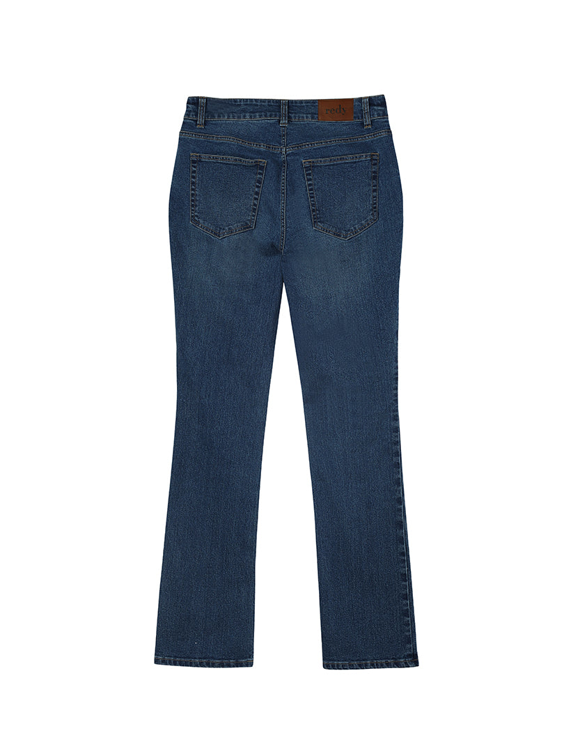 Jeans bootcut ajustados de tiro medio