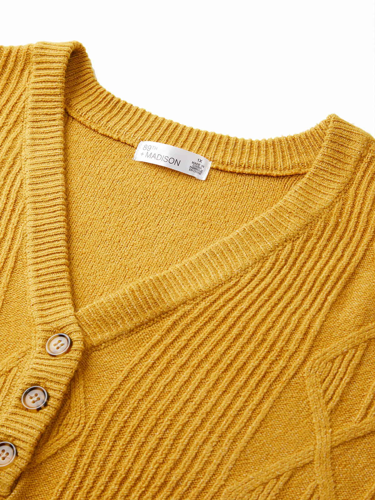 Henley Cable Rib Sweater